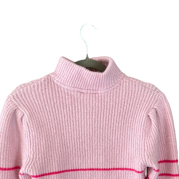 RD Style Ribbed Half-Zip Sweater Striped Pullover Knit Pink S cozy winter chic - Picture 5 of 12